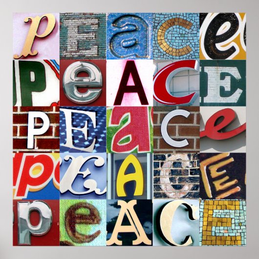 poster "PEACE Signs" (Voorkant)