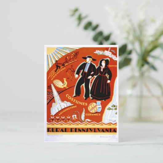  Poster Pennsylvania Briefkaart (Staand voorkant)