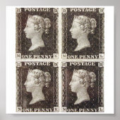Poster - Penny Black Postage Stamps (Voorkant)