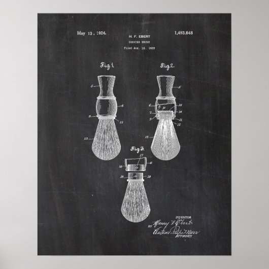 Poster Penseelpatroon sorteren (Voorkant)