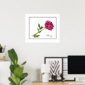 Poster-Peony Poster (Thuiskantoor)