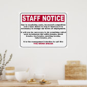 Poster personeelsbericht (Keuken)