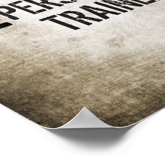 Poster persoonlijke trainer (Hoek)