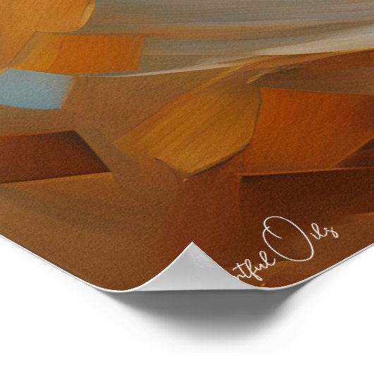 Poster | Perzische kat | Olieverfstijl (Hoek)