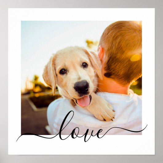 Poster Photo Template Love Text White (Voorkant)
