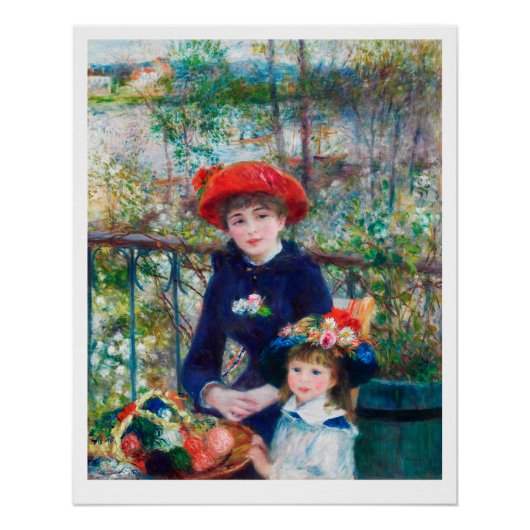 POSTER : PIERRE AUGUSTE RENOIR: TWEE ZISTERS, 1881 (Voorkant)