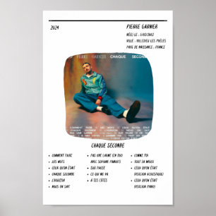 Poster Pierre Garnier - Album "Elke Seconde"