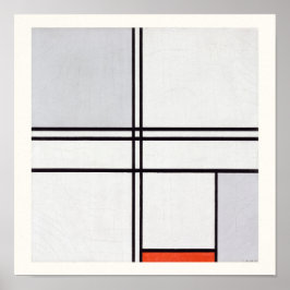 POSTER : PIET MONDRIAN : GRAY - RED 1935