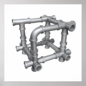 Poster pijpkubus (Voorkant)