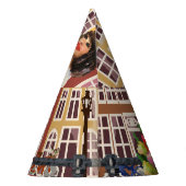 Poster: Pin-Up Girl Cycling. Feesthoedjes (Achterkant)