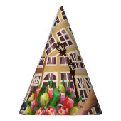 Poster: Pin-Up Girl Cycling. Feesthoedjes (Links)