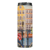 Poster: Pin-Up Girl Cycling. Thermosbeker (Achterkant)