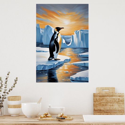 Poster | Pinguïn | Kunst (Keuken)