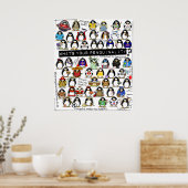 Poster pinguïnaliteit (Keuken)