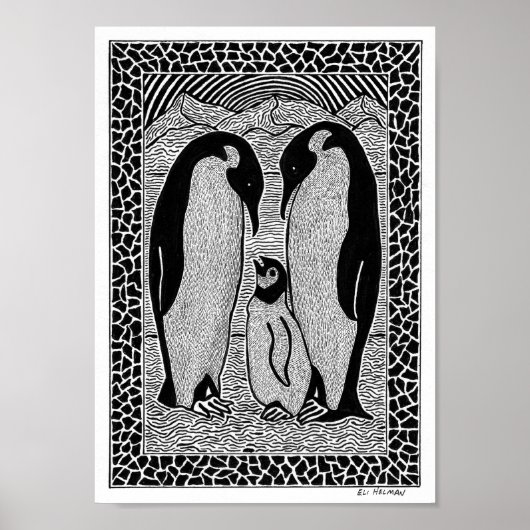 Poster pinguïns (Voorkant)