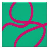 Poster – Pink Lines on Green (Voorkant)