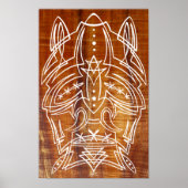 Poster Pinstriped Shrunken Head Tiki (Voorkant)