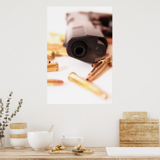poster pistool criminaliteit (Keuken)