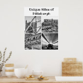 Poster - Pittsburgh B&W Collage (Keuken)