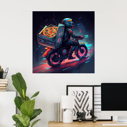 Poster Pizza (Thuiskantoor)