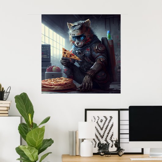 Poster Pizza (Thuiskantoor)