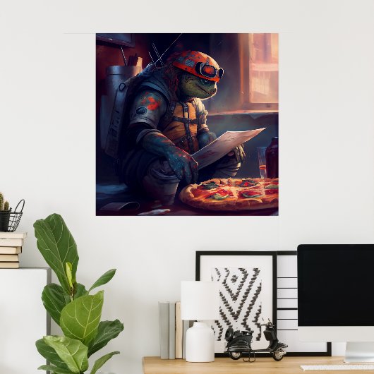 Poster Pizza (Thuiskantoor)