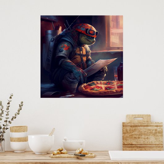 Poster Pizza (Keuken)