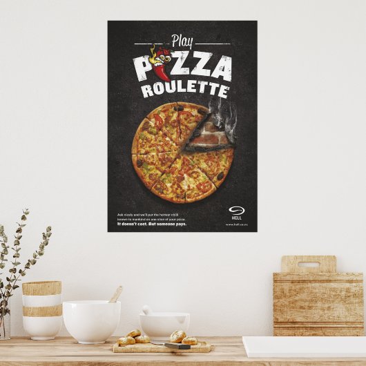Poster Pizza Roulette (Keuken)