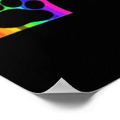 Poster plakt op een regenboog met kaars (Hoek)