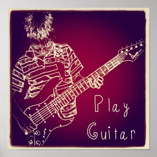 poster "Play Guitar" (Voorkant)