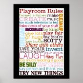 Poster PLAYROOM-REGELS (Voorkant)