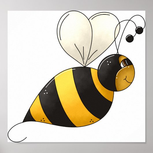Poster Plump Bee (Voorkant)