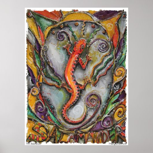 Poster PMACarlson Fire Salamander (Voorkant)