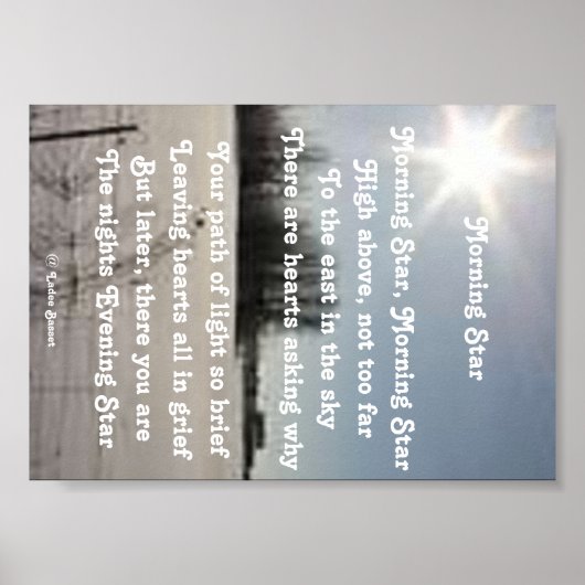 Poster Poem Morning Star van Ladee Basset (Voorkant)