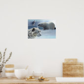 Poster-Polar Beer-Husky-Snow Leopard Poster (Keuken)
