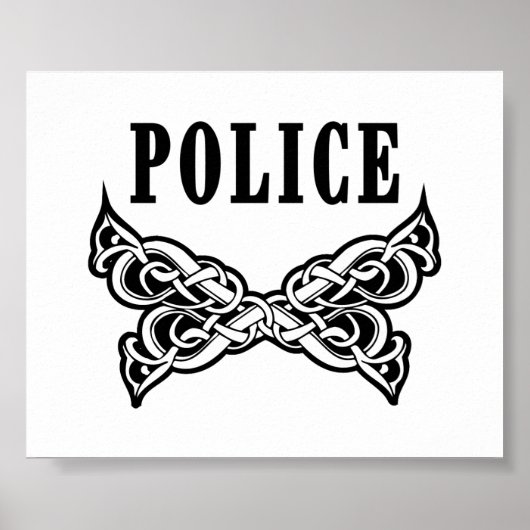 Poster Politie Tattoo (Voorkant)