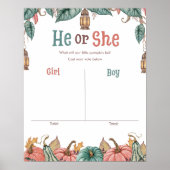 Poster pomkin Gender Reopenbaart stembord (Voorkant)