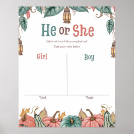 Poster pomkin Gender Reopenbaart stembord