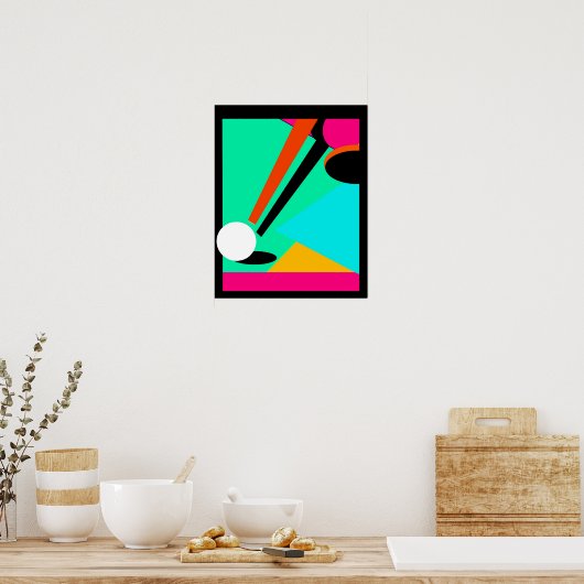 POSTER ~ POOL ~ BILLIARDEN IN ABSTRACT ~ CUE BALL (Keuken)