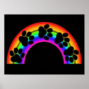 Poster Pooten Op Een Regenboog