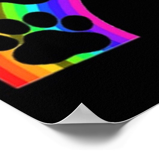 Poster Pootjes Op Een Regenboog (Hoek)