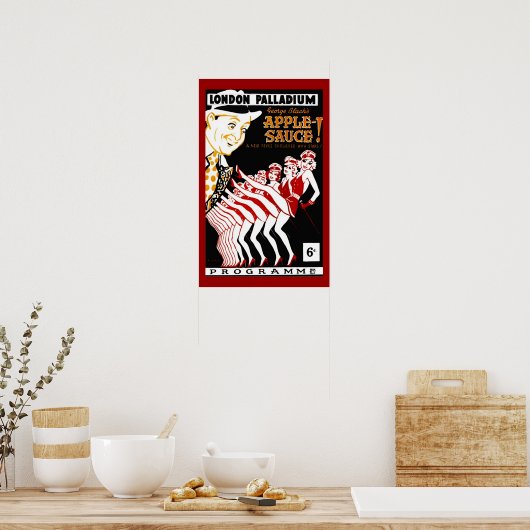 POSTER  POP ART 1940 PALLADIUM APPLESAUCE (Keuken)