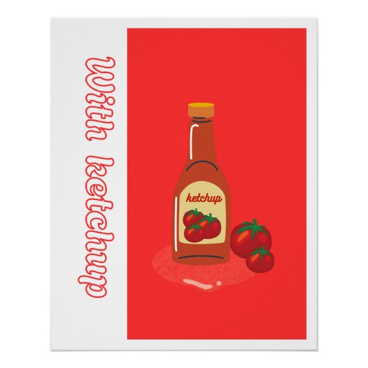 Poster pop art ketchup bold sarcastic (Voorkant)