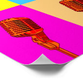 Poster - Pop Art-microfoon (Hoek)