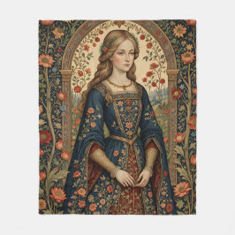 Poster Portrait Dame Fleece Deken