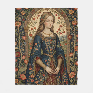 Poster Portrait Dame Fleece Deken