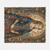 Poster Portrait Dame Fleece Deken (Voorkant (Horizontaal))