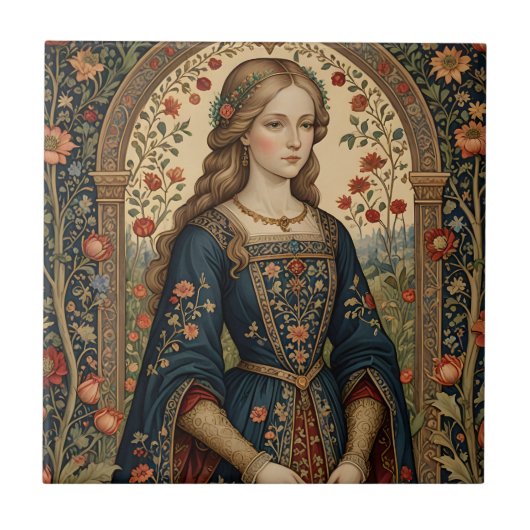 Poster Portrait Dame Tegeltje (Voorkant)