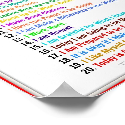 Poster positieve bevingen - indset voor binnenkome (Hoek)