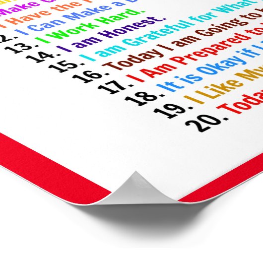 Poster positieve bevingen - indset voor binnenkome (Hoek)